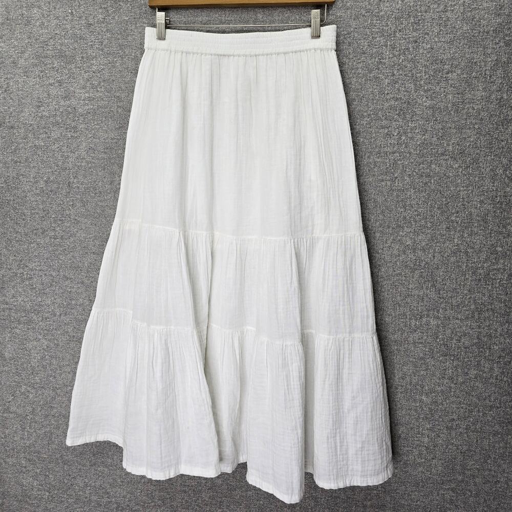 FAHERTY GAUZE VALENTINA TIERED SKIRT, SIZE  M